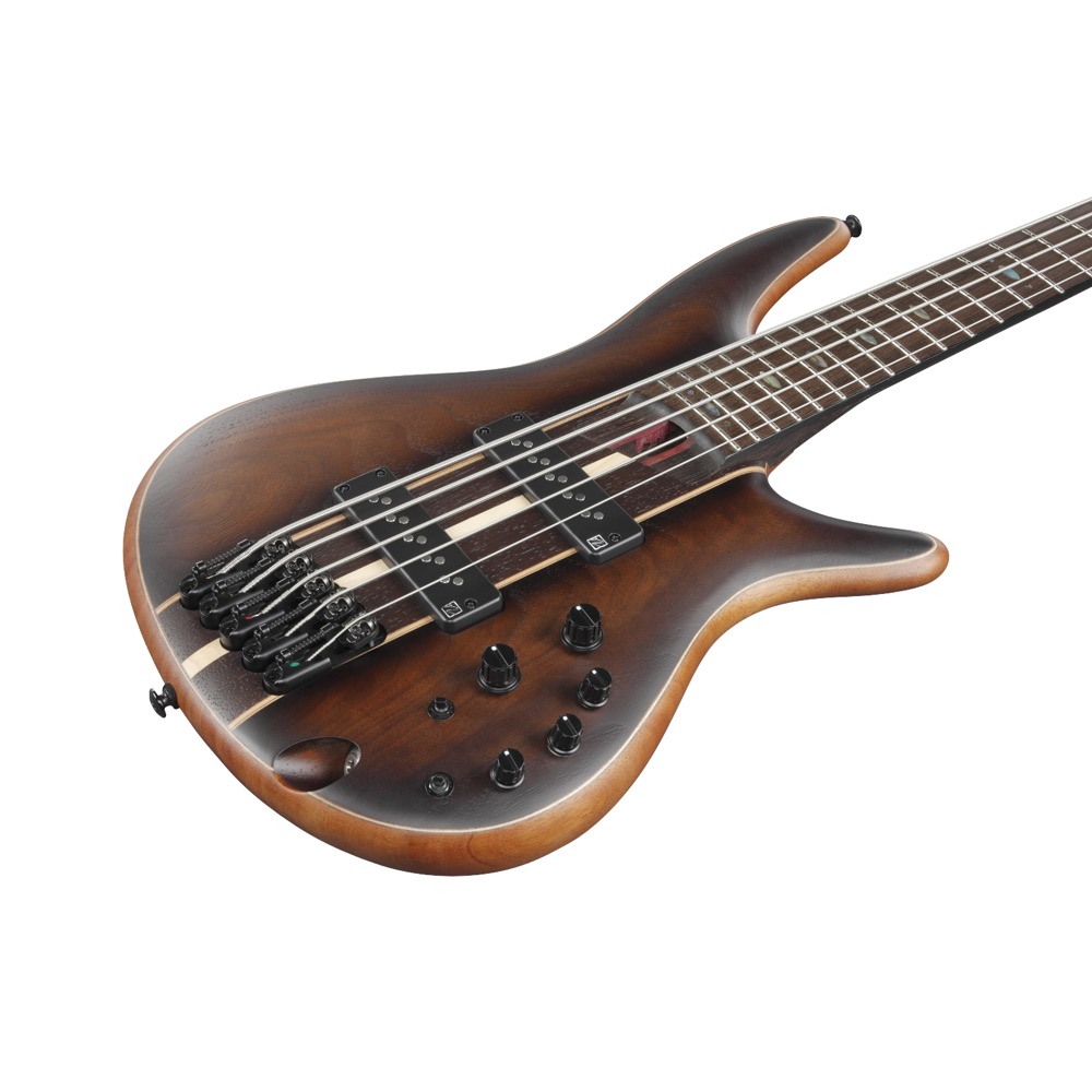 IBANEZ SR1355B-DUF SR Premium Dual Mocha Burst Flat 5弦エレキベース ボディ斜めアングル画像