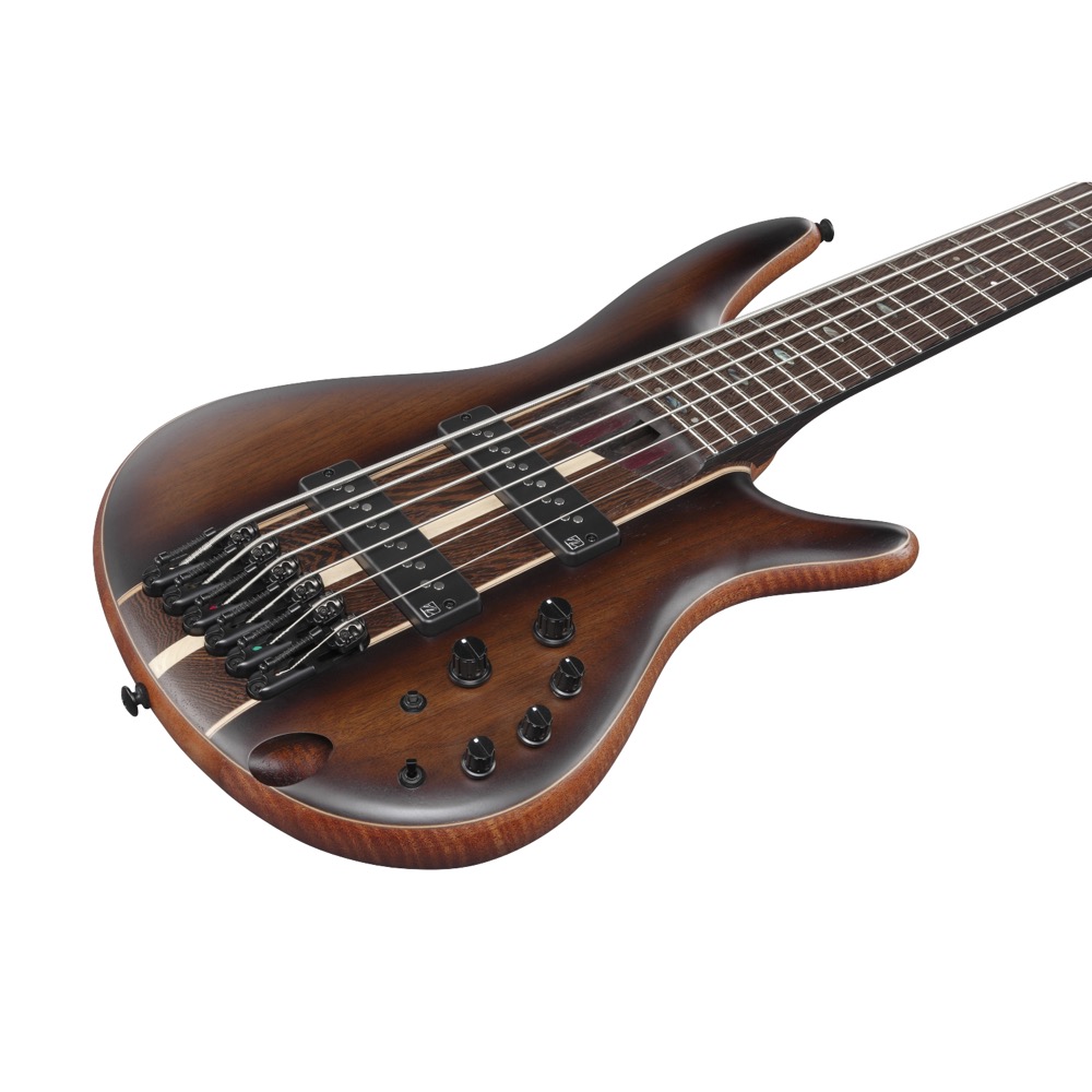 IBANEZ SR1356B-DUF SR Premium Dual Mocha Burst Flat 6弦エレキベース ボディ斜めアングル画像