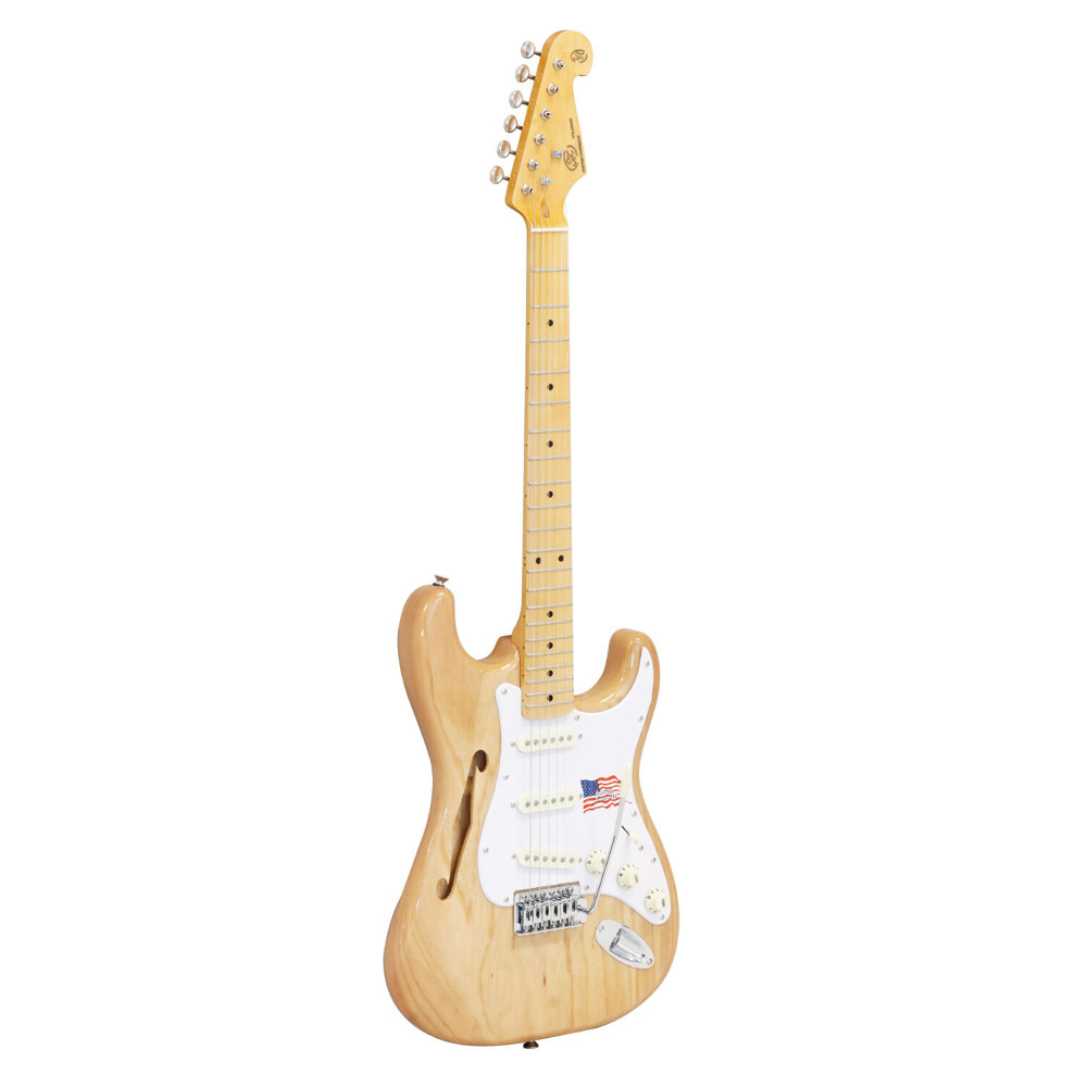 SX Guitars SST ASH H NAT エレキギター fホール側ボディサイド