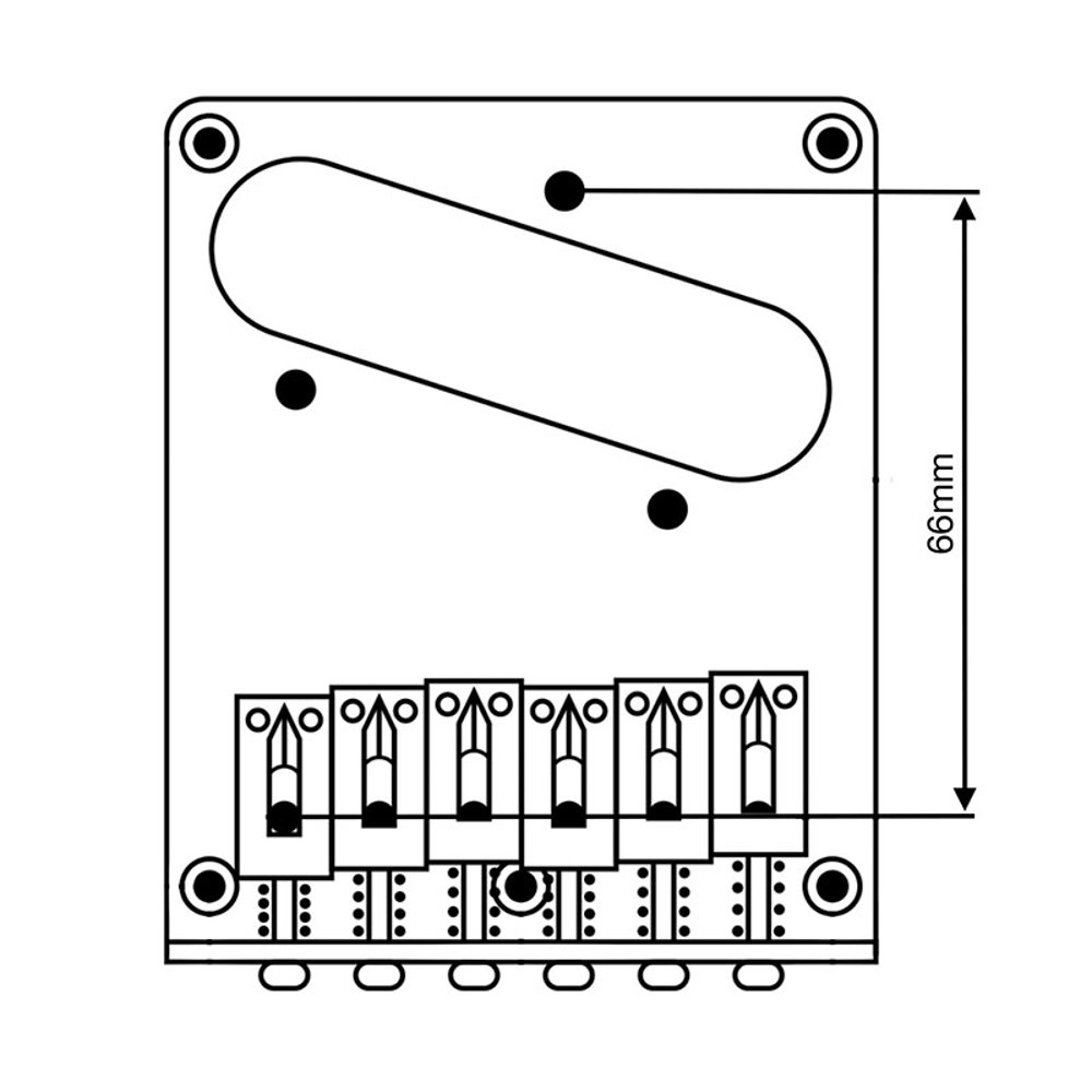 Vega-Trem ベガトレム VT2 Teletrem modern with VT Logo arm テレキャスター用ブリッジ ビス穴66mmピッチに対応