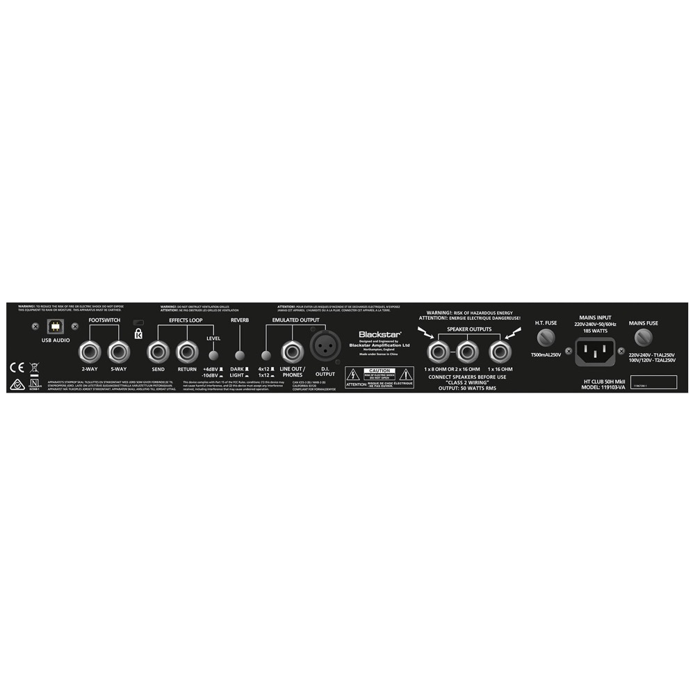 BLACKSTAR ブラックスター HT-CLUB 50H mk2 HEAD 50W ギターアンプヘッド 詳細画像