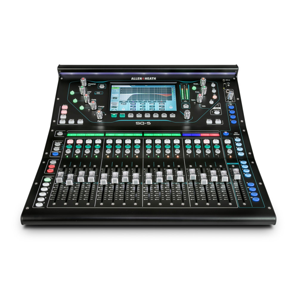 Allen & Heath アレンアンドヒース SQ-5 デジタルミキサー フロントパネル、コントロール部