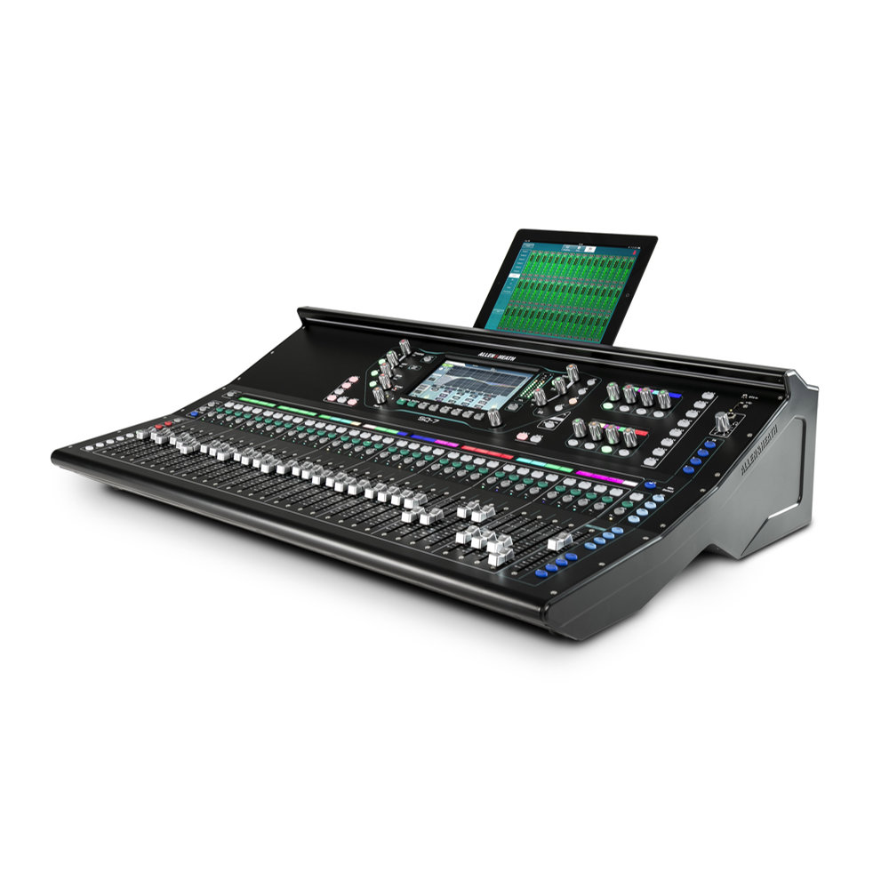 Allen & Heath アレンアンドヒース SQ-7 デジタルミキサー タブレット装着イメージ