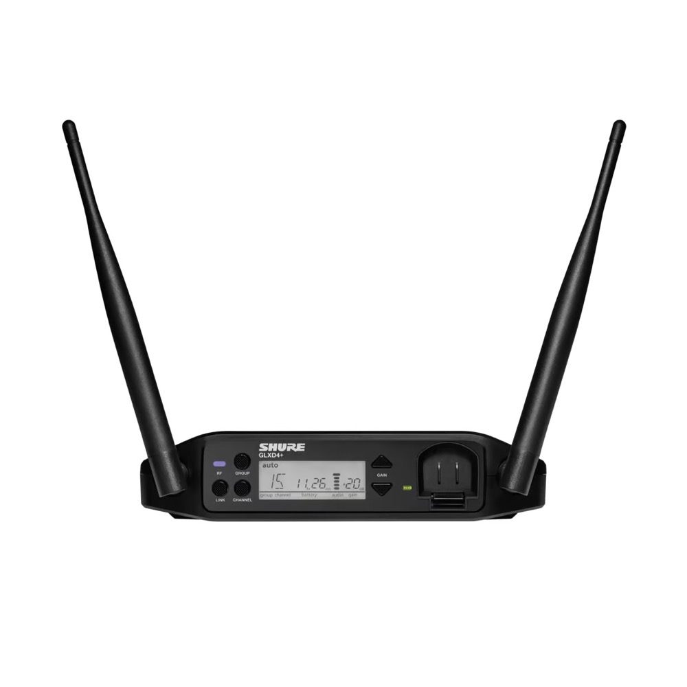 SHURE シュア GLXD14+J/B98-Z2 楽器用マイクワイヤレスシステム 2.4GHz帯 ボディパック型送信機 テーブルトップ型受信機 受信機画像