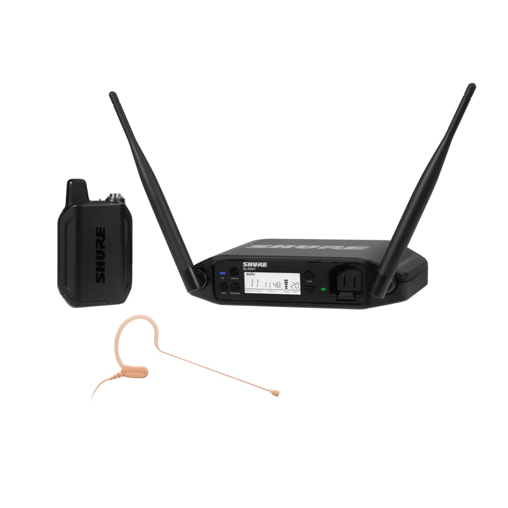 SHURE シュア GLXD14+J/MX53-Z2 イヤセットマイクワイヤレスシステム 2.4GHz帯 ボディパック型送信機 テーブルトップ型受信機