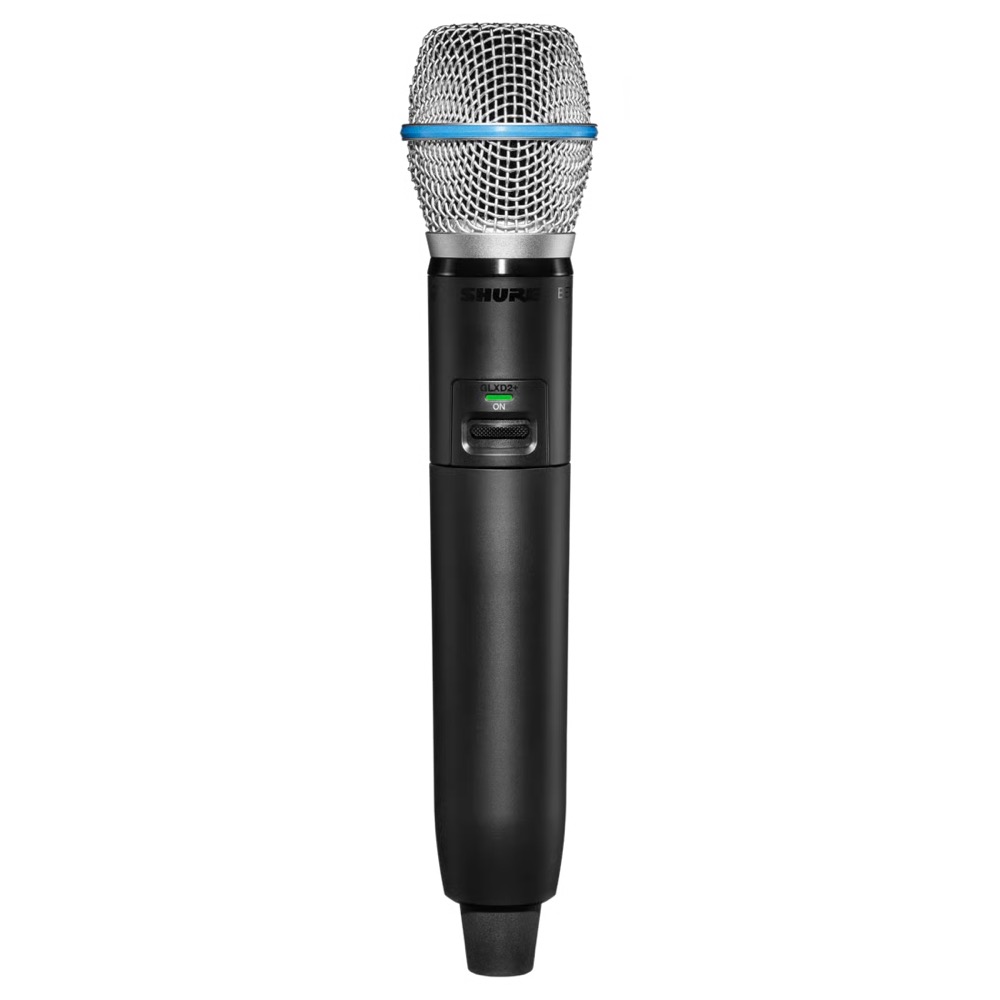 SHURE シュア GLXD24R+J/B87A-Z2 ボーカル用ワイヤレスシステム 2.4GHz帯 ハンドヘルド型送信機 ハーフラック型受信機 送信機画像