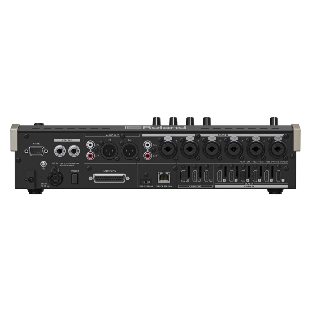 ROLAND ローランド VR-6HD Streaming AV Mixer ストリーミングAVミキサー リア画像