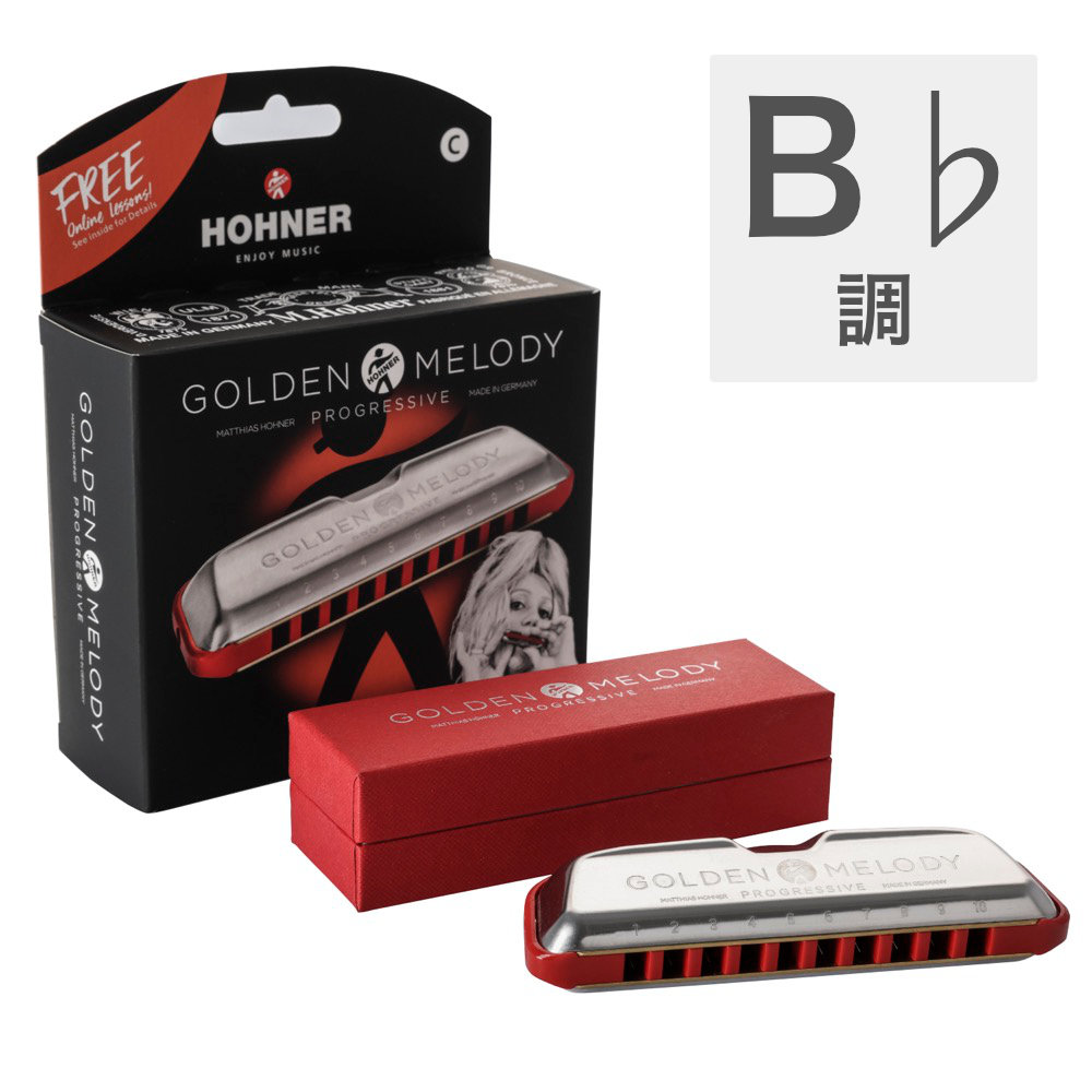 HOHNER ホーナー Golden Melody Progressive B♭ 10ホールハーモニカ