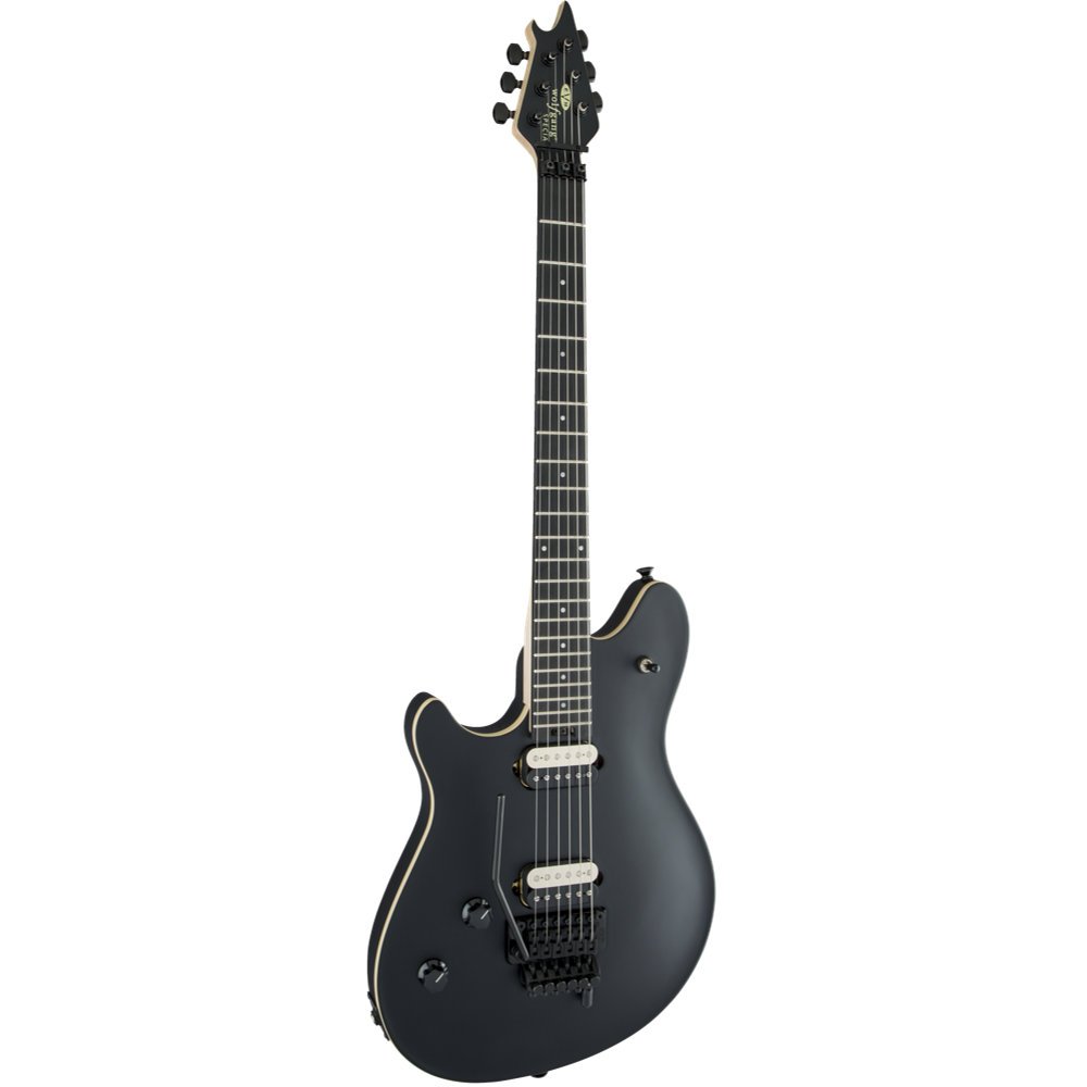 EVH イーブイエイチ Wolfgang Special LH， Ebony Fingerboard， Stealth Black エレキギター 左サイドからボディトップ
