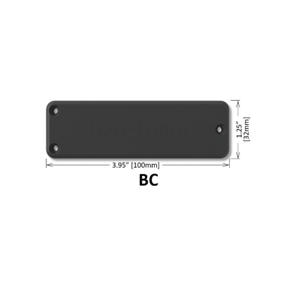 Bartolini バルトリーニ BC4C-B 4-String Original BC Soapbar エレキベース用ピックアップ 寸法図