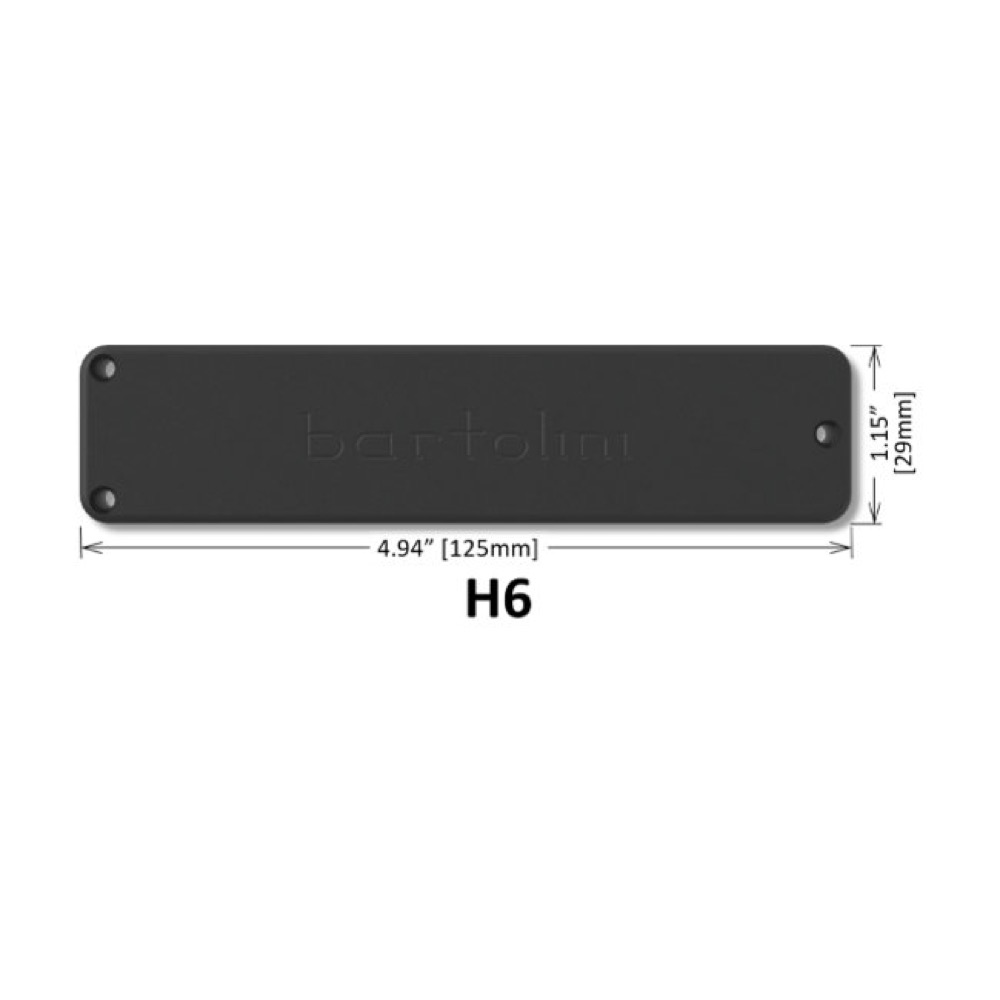 Bartolini バルトリーニ H66S-B 6-String SINGULARITY H6 Soapbar 6弦ベース用ピックアップ サイズ表