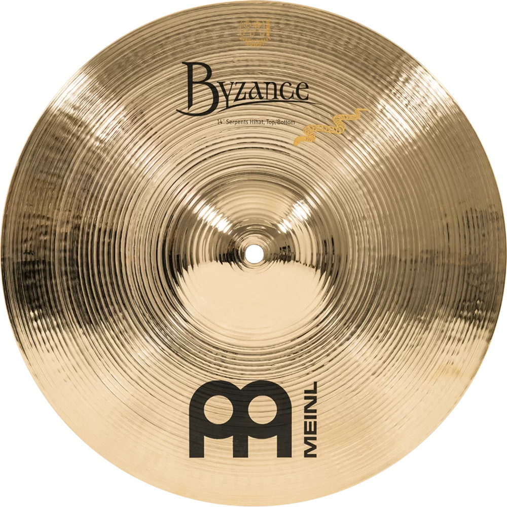 MEINL マイネル B14SH-B 14” Byzance Brilliant Derek Roddy’s signature cymbal Serpents Hihat ハイハット トップ＆ボトム トップ表正面