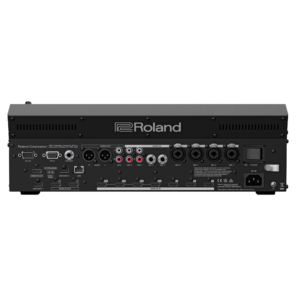 ROLAND ローランド VR-400UHD 4K STREAMING AV MIXER ストリーミングミキサー ビデオミキサー リア画像