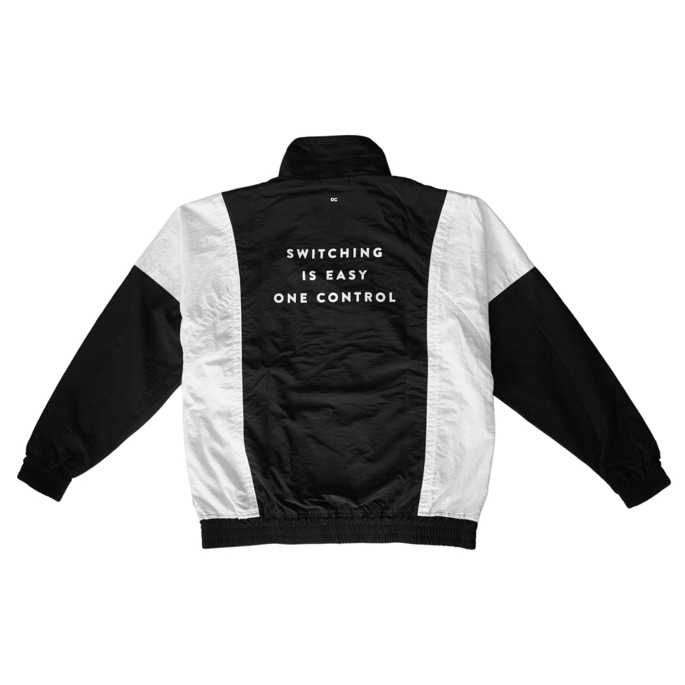 One Control ワンコントロール ロゴ入りトラックジャケット ブラック Mサイズ バック画像