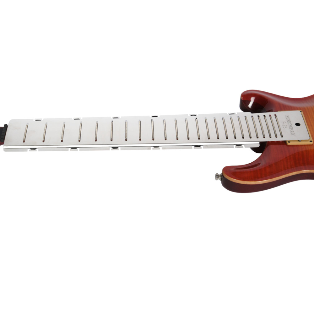 MUSIC NOMAD ミュージックノマド MN802 Fret Shield for P-25 Fret Scale フルカバー フレットガード 取付図3