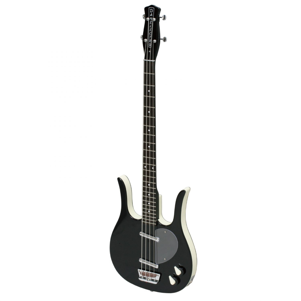 Danelectro ダンエレクトロ LONGHORN BASS BLK エレキベース 右斜めアングル画像