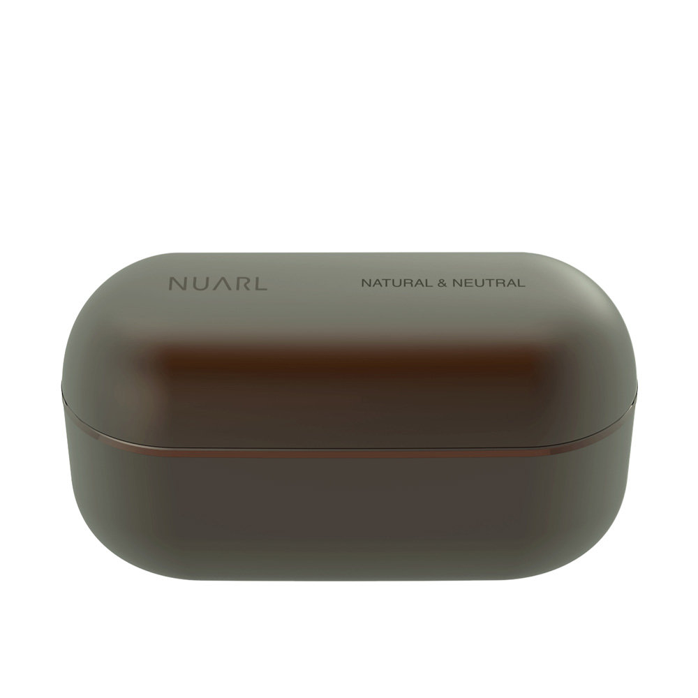 NUARL ヌアール mini3 EARBUDS コンパクト 完全ワイヤレスイヤホン MINI3-BG (ブラックゴールド) 充電ケースの蓋を閉じた状態