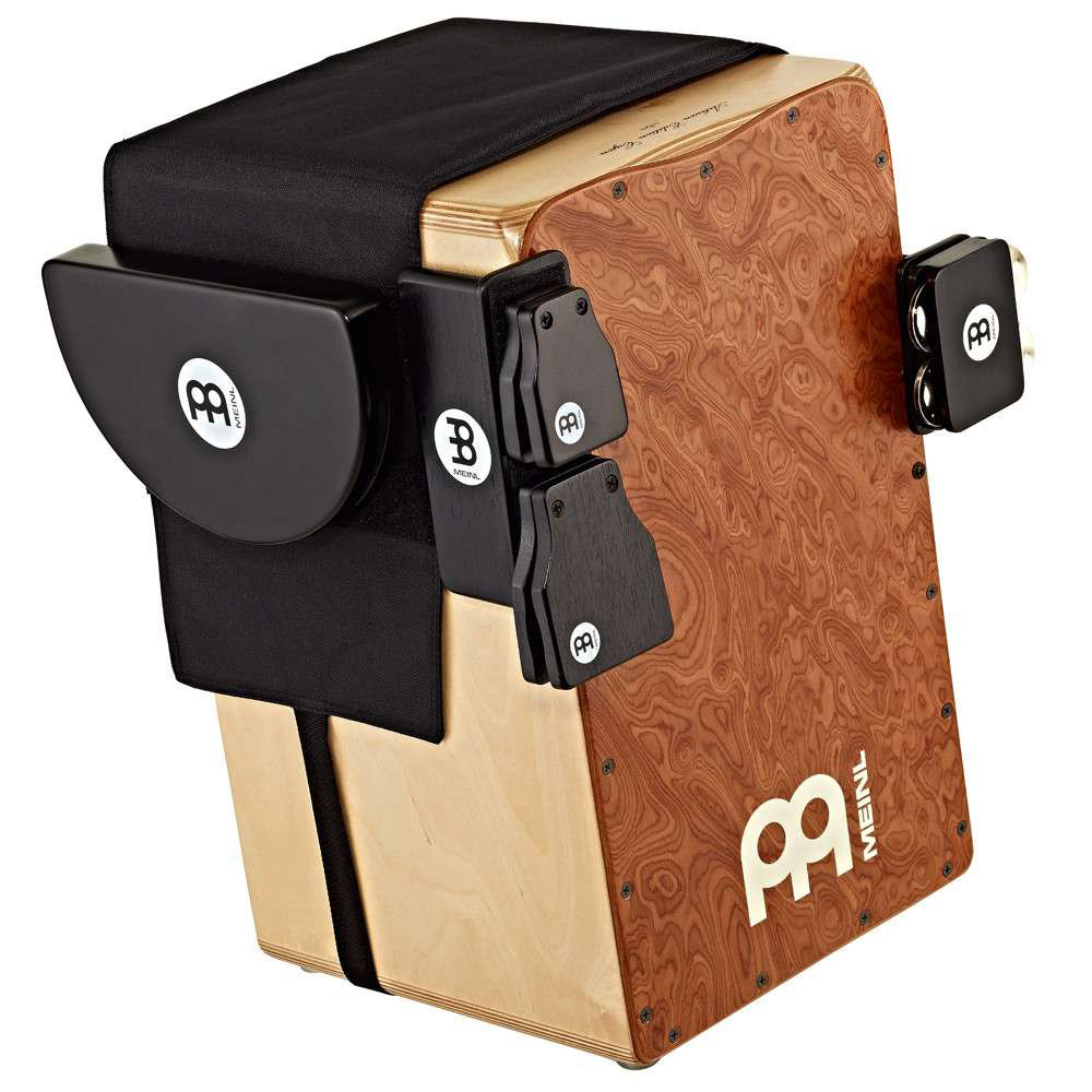 MEINL マイネル CAJ-BLK CAJON BLANKET カホンブランケット カホンに取り付けた状態