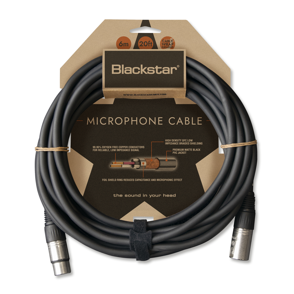 BLACKSTAR ブラックスター XLR CABLE 6M F/M マイクケーブル 6メートル 両側XLRプラグ(オス/メス)