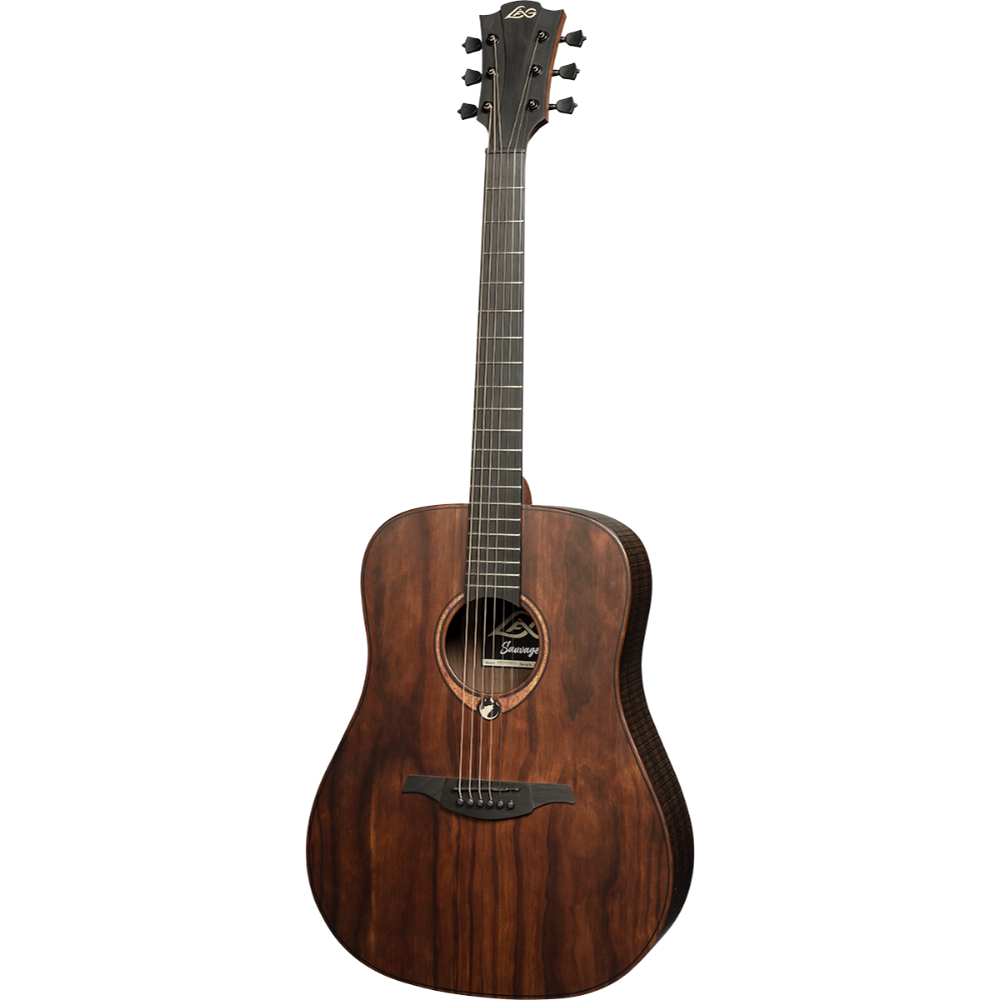 LAG GUITARS ラグギターズ LAG SAUVAGE-D サベージシリーズ ドレッドノート ブランコウッド（FSC認証材）使用 アコースティックギター ボディトップ画像