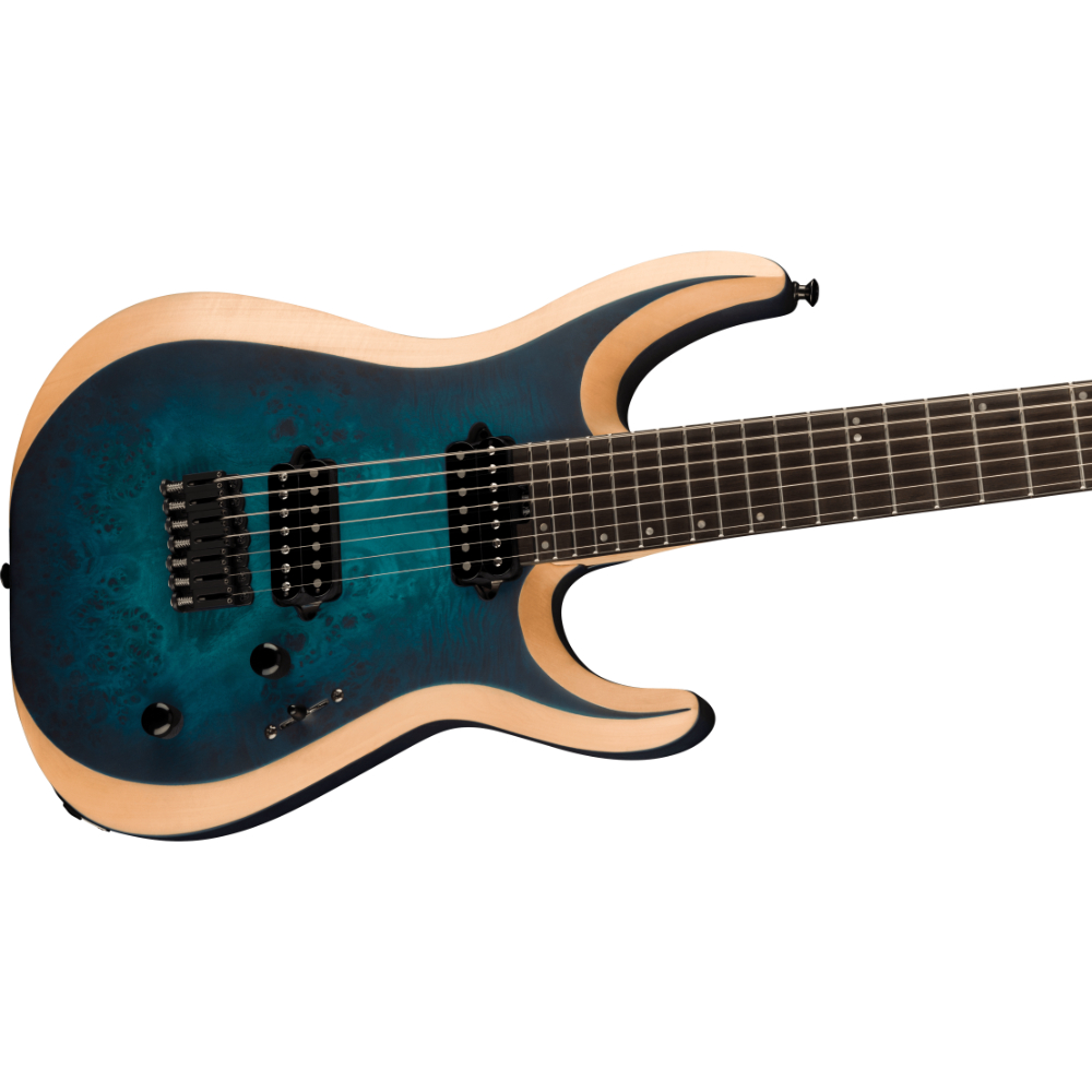 Jackson ジャクソン Pro Plus Series DINKY Modern MDK7P HT Chlorine Burst 7弦エレキギター 斜めアングル画像