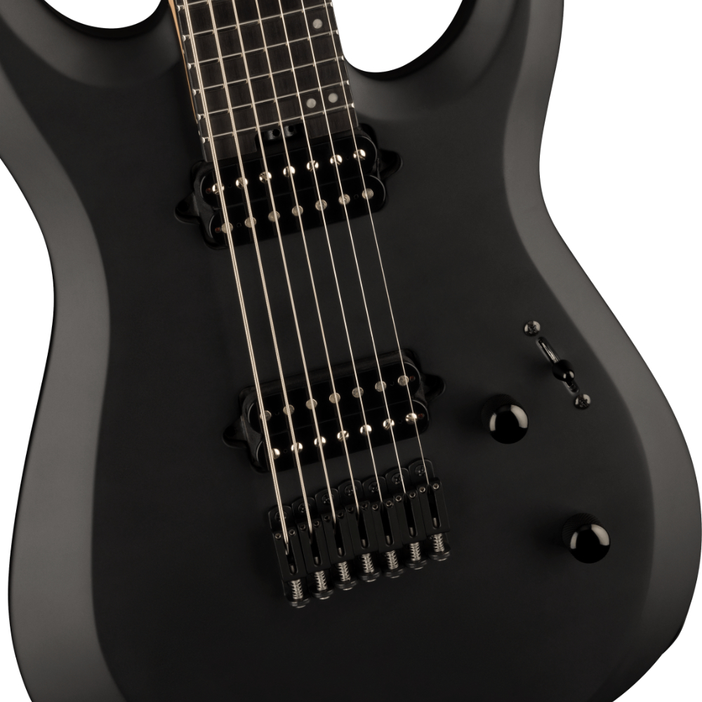 Jackson ジャクソン Pro Plus Series DINKY Modern MDK7 HT Satin Black 7弦エレキギター ボディ画像