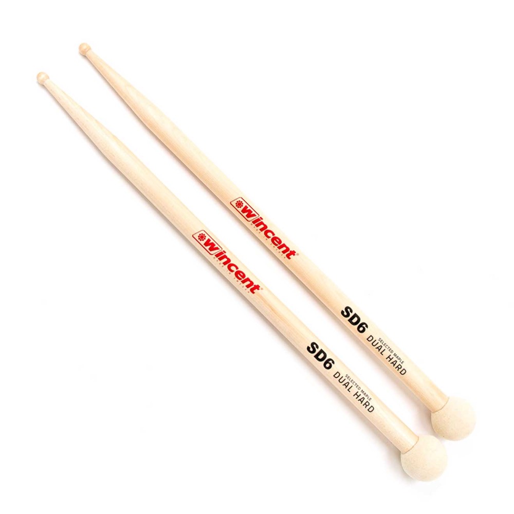【1ペア】 Wincent ウィンセント W-SD6 ドラムスティック シンバルマレット