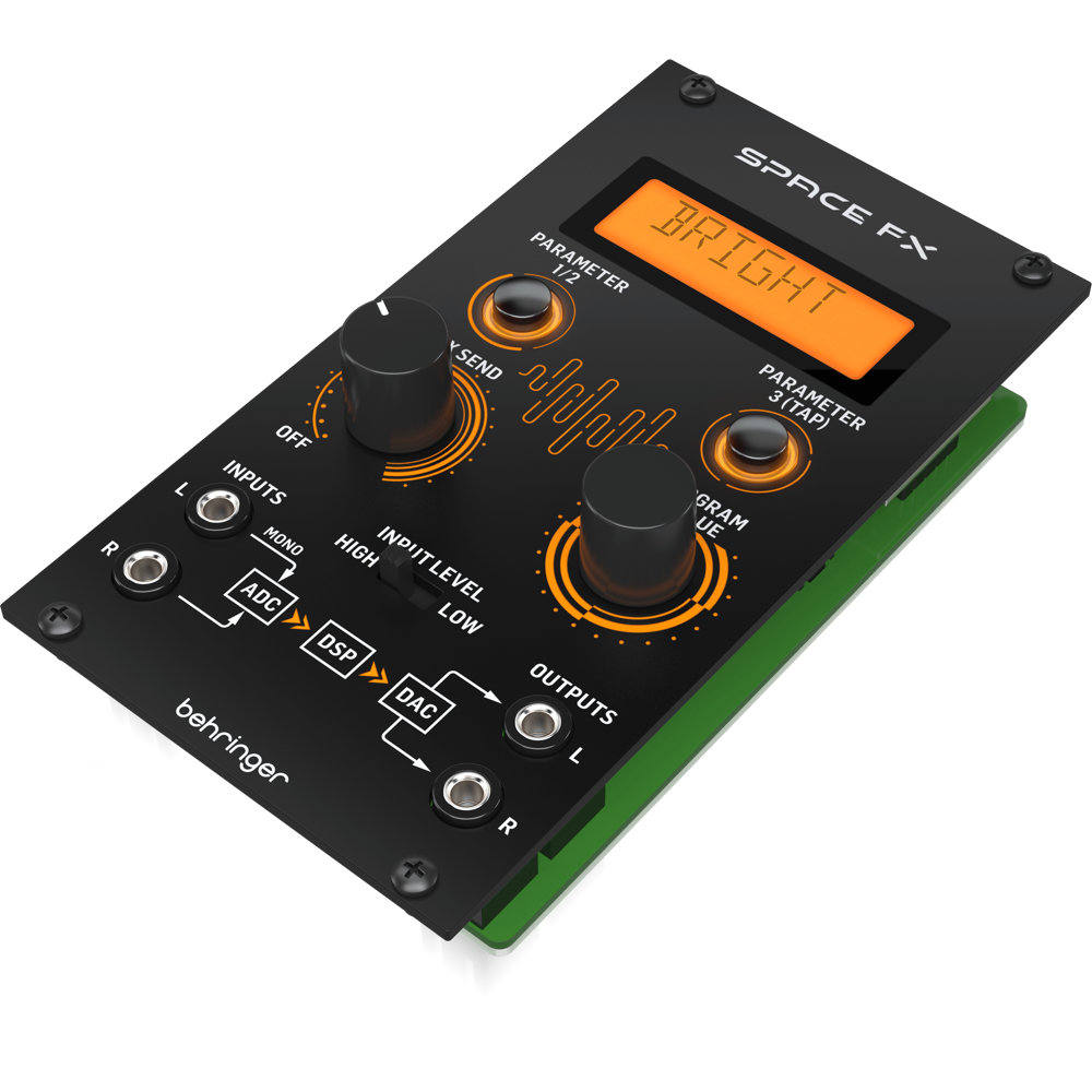 BEHRINGER ベリンガー SPACE FX ユーロラックモジュール 24bitマルチエフェクター 右サイドから正面