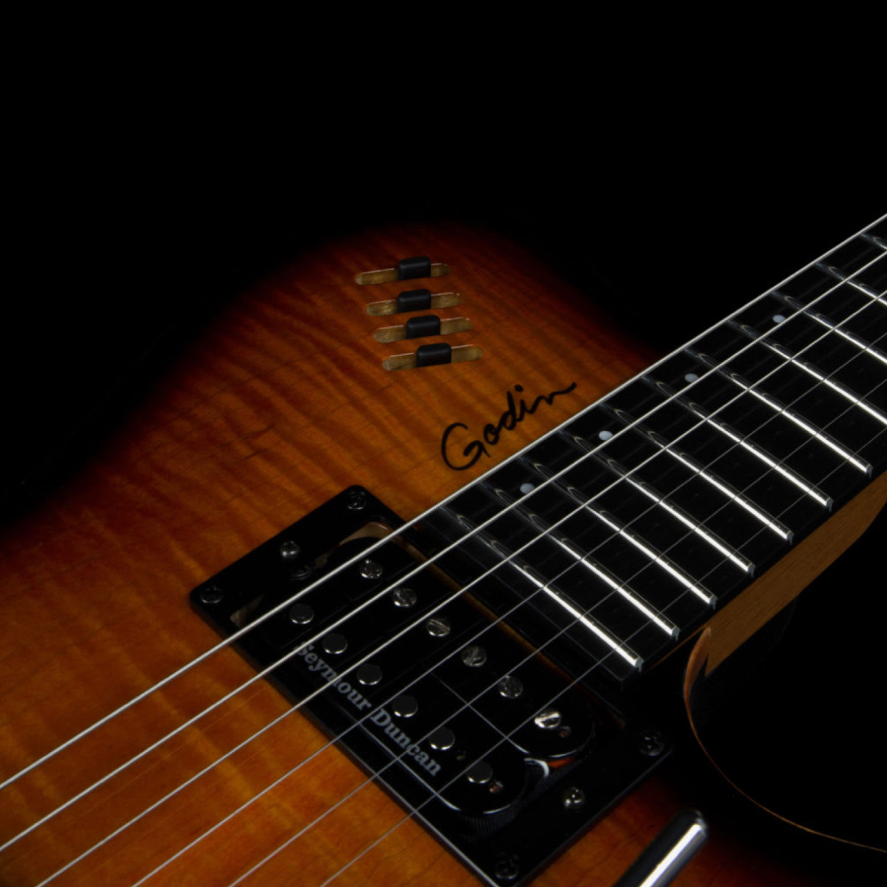 Godin ゴダン LGXT Cognac Burst Flame AA エレキギター コントロール画像