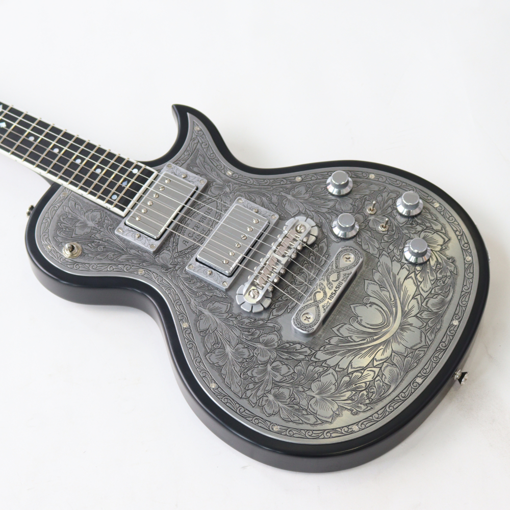 ZEMAITIS ゼマイティス THE PORTRAIT Metal Front HISASHI Signature Model Black エレキギター ボディトップ画像