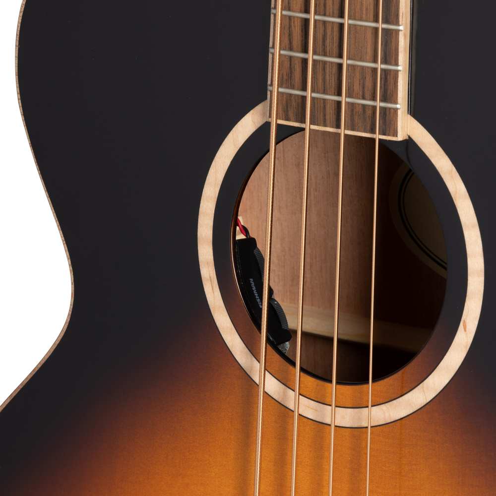 Epiphone エピフォン  El Capitan J-200 Studio Bass Aged Vintage Sunburst アコースティックベース ボディ画像