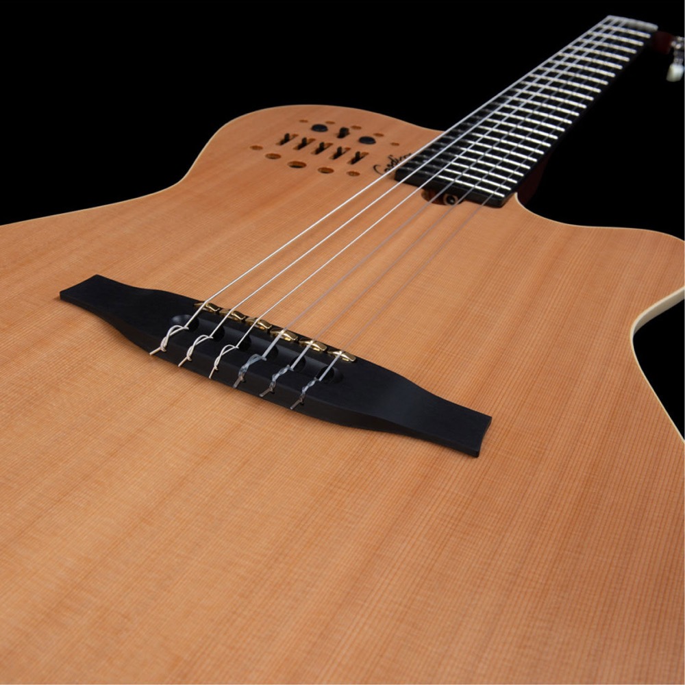 Godin ゴダン ACS Nylon Natural SG ナイロン弦 エレガットギター ブリッジ画像