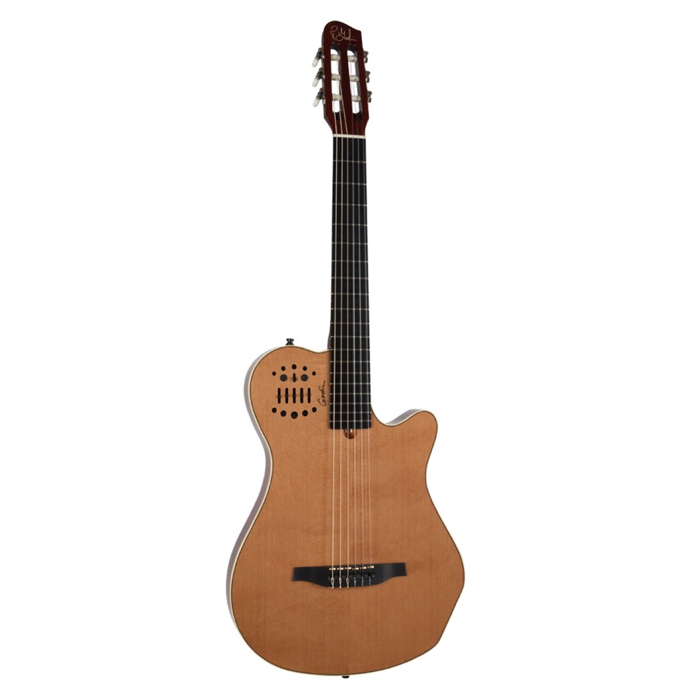 Godin ゴダン Multiac Grand Concert SA Natural HG ナイロン弦 エレガットギター 斜めアングル画像