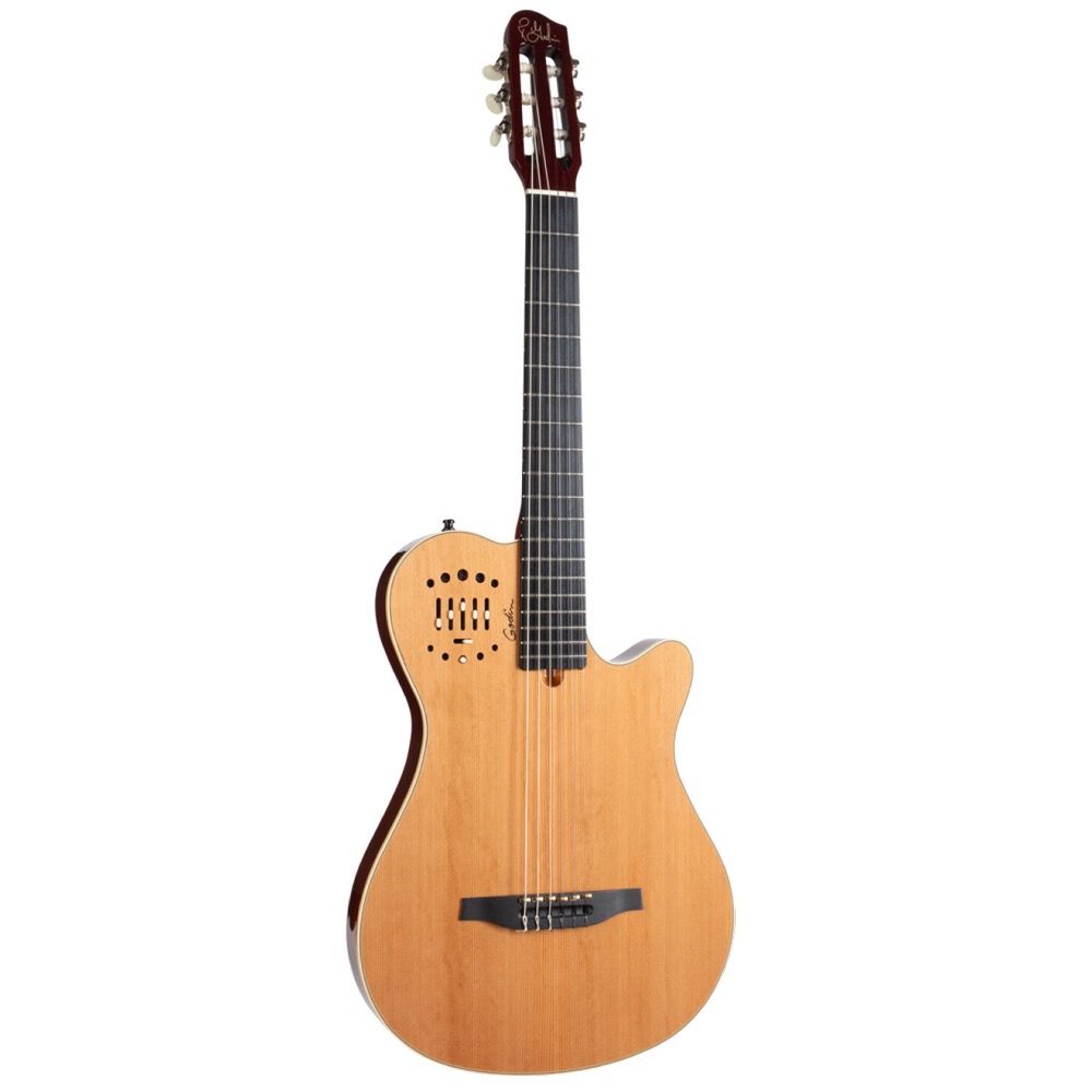 Godin ゴダン Multiac Grand Concert Deluxe ナイロン弦 エレガットギター 斜めアングル画像
