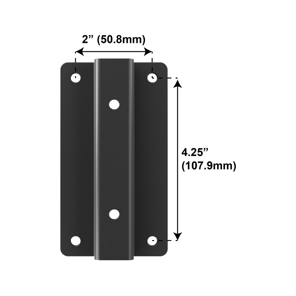 ISO ACOUSTICS V120 50x107 Adapter V120用ブラケット取付プレート 50mm x 107mmの4つの取付け穴 Cブラケット/Lブラケット用 サイズ表