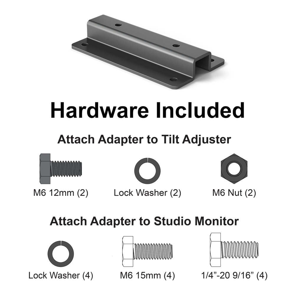 ISO ACOUSTICS V120 50x107 Adapter V120用ブラケット取付プレート 50mm x 107mmの4つの取付け穴 Cブラケット/Lブラケット用 付属品