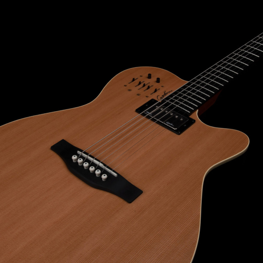 Godin ゴダン A6 ULTRA Natural SG エレクトリックアコースティックギター ボディトップ画像