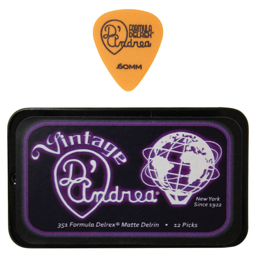 D’Andrea ダンドレア Formula Delrex RD351 Pick Set TNDX60 ピックケース付きギターピック12枚セット