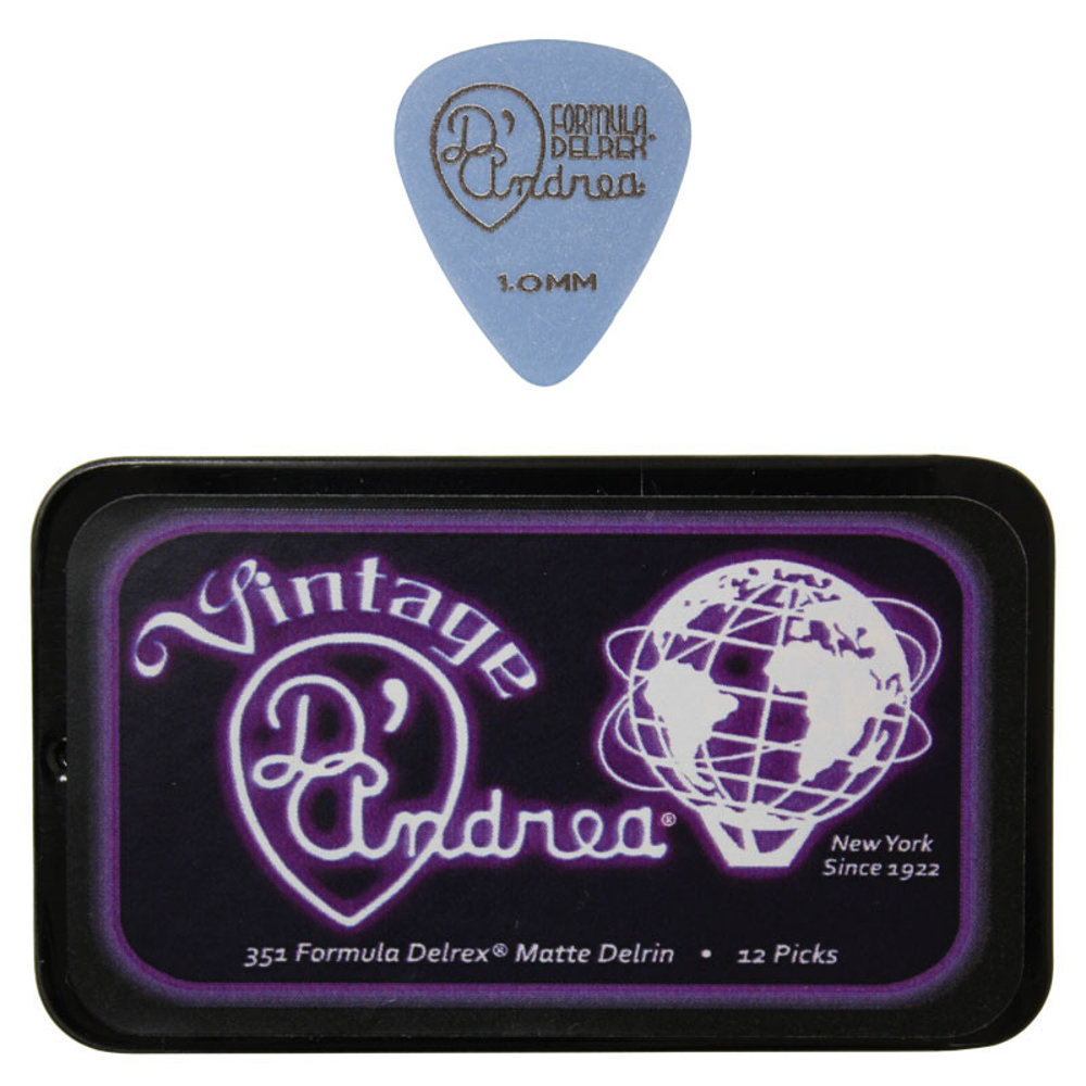 D’Andrea ダンドレア Formula Delrex RD351 Pick Set TNDX100 ピックケース付きギターピック12枚セット