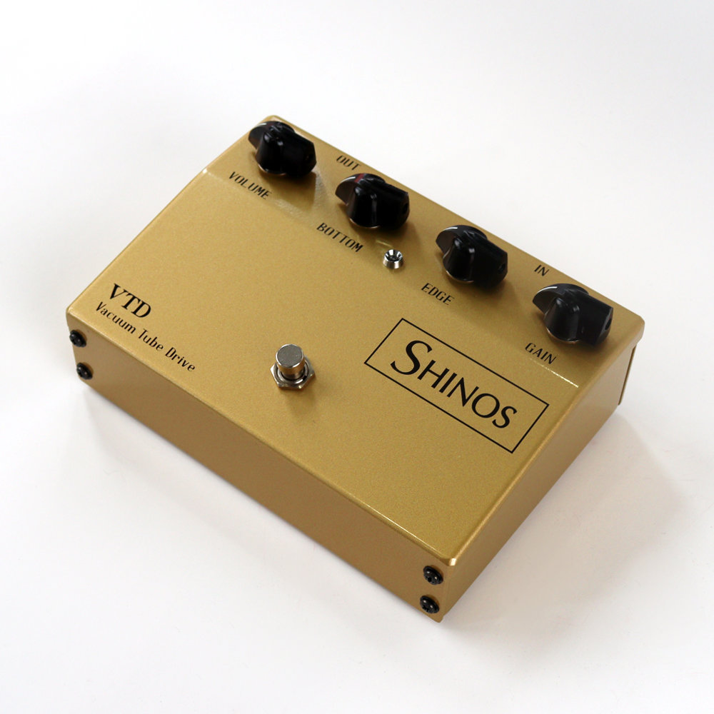 SHINOS VTD Vacuum Tube Dride GOLD 真空管オーバードライブ ギターエフェクター 右サイドのアングル