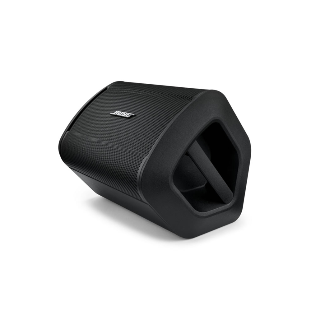 PAセット Bose ボーズ S1 Pro+ Multi-Position PA system 3ch ワイヤレス対応（送信機別売） 充電式バッテリー同梱 床置き斜めアングル画像