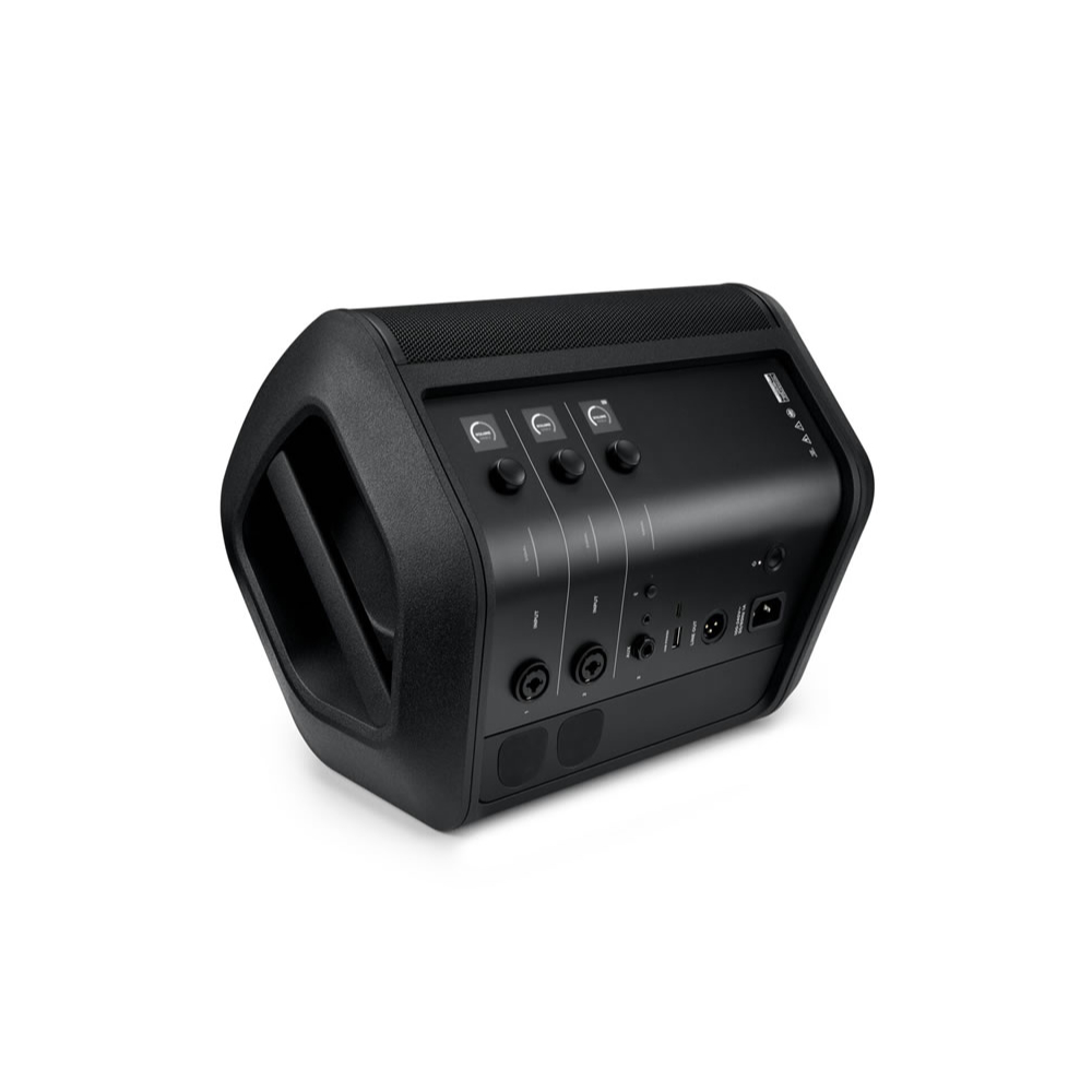 PAセット Bose ボーズ S1 Pro+ Multi-Position PA system 3ch ワイヤレス対応（送信機別売） 充電式バッテリー同梱 床置きリア斜めアングル画像