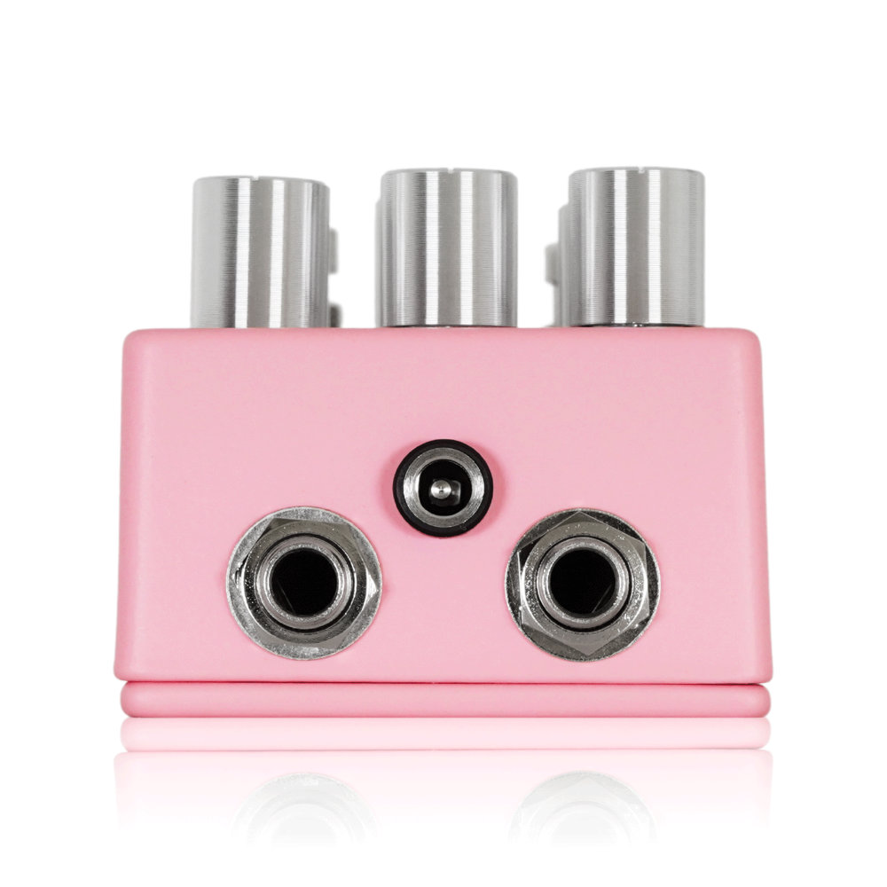 Mattoverse Electronics マットバースエレクトロニクス Warble Swell Echo MKII Pink ディレイ ギターエフェクター in/out端子、DCinput端子側サイド