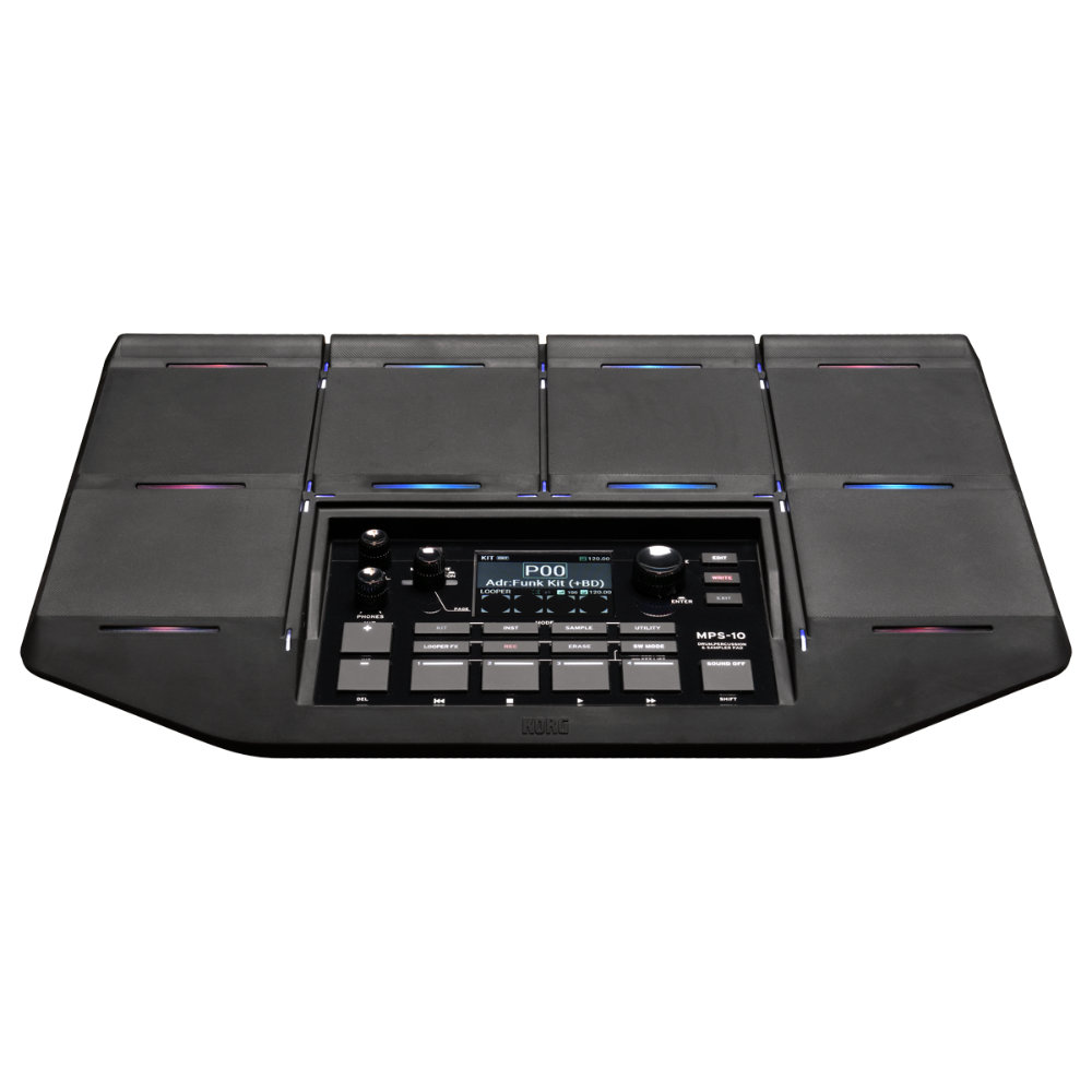 KORG コルグ MPS-10 サンプリングパッド ドラムパッド パーカッションパッド 正面、パッド、コントローづパ寝る