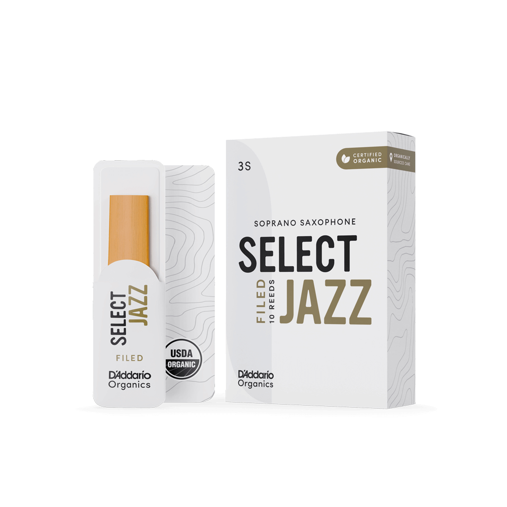 D’Addario Woodwinds ダダリオ ウッドウィンズ ソプラノサックス リード 10枚入り 硬さ:3S ファイルドカット ダダリオ オーガニックス セレクトジャズ