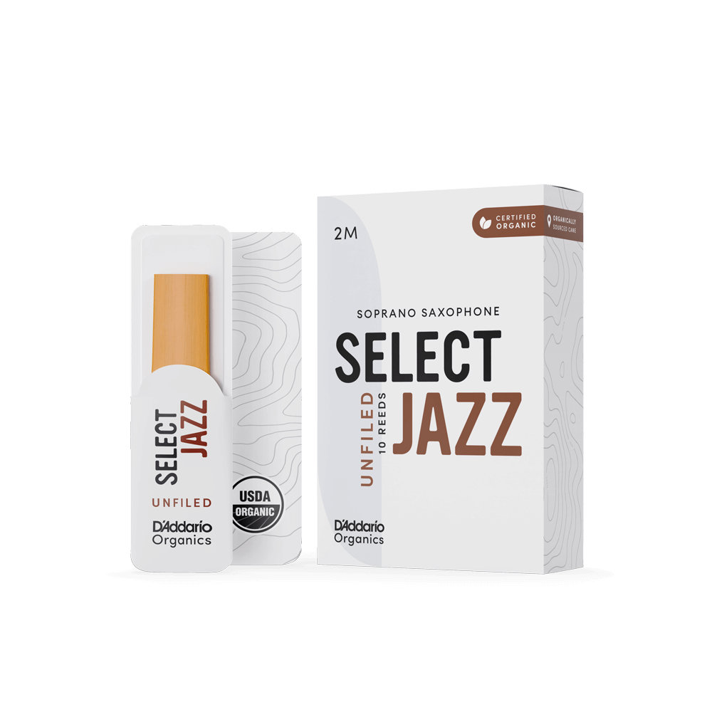D’Addario Woodwinds ダダリオ ウッドウィンズ ソプラノサックス リード 10枚入り 硬さ:2M アンファイルドカット ダダリオ オーガニックス セレクトジャズ