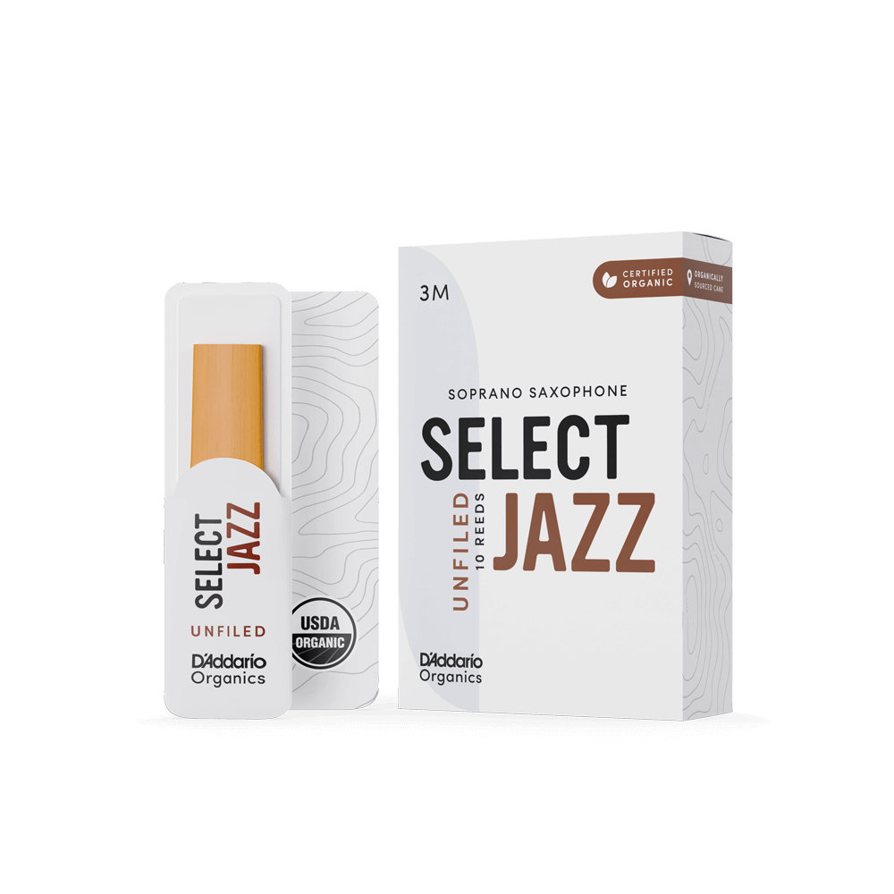 D’Addario Woodwinds ダダリオ ウッドウィンズ ソプラノサックス リード 10枚入り 硬さ:3M アンファイルドカット ダダリオ オーガニックス セレクトジャズ