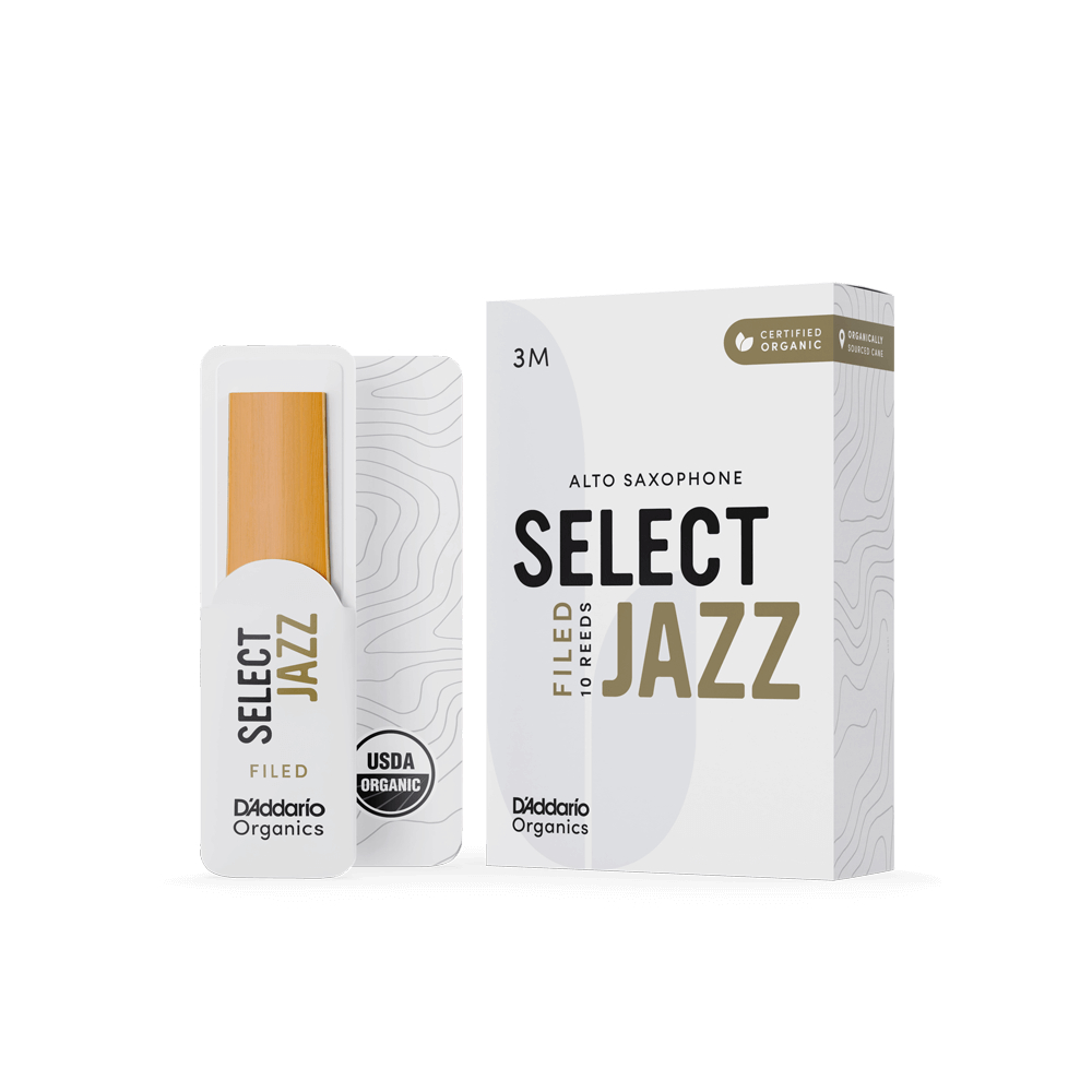 D’Addario Woodwinds ダダリオ ウッドウィンズ アルトサックス リード 10枚入り 硬さ:3M ファイルドカット ダダリオ オーガニックス セレクトジャズ