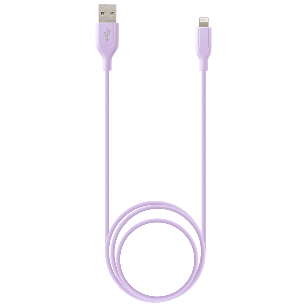 AXES アクセス AMP-003 PR iPhone充電ケーブル ライトニングケーブル 1m パープル 【Apple社 MFi認証】