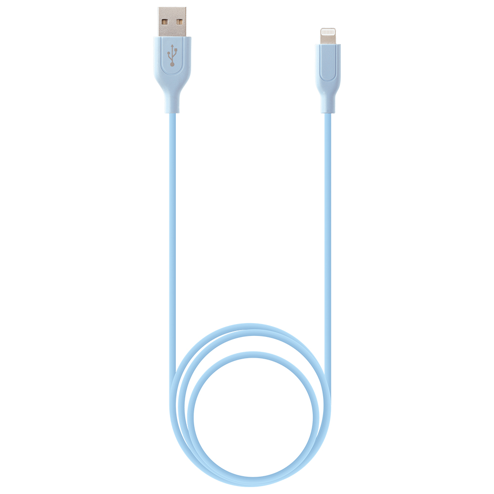 AXES アクセス AMP-003 BL iPhone充電ケーブル ライトニングケーブル 1m ブルー 【Apple社 MFi認証】